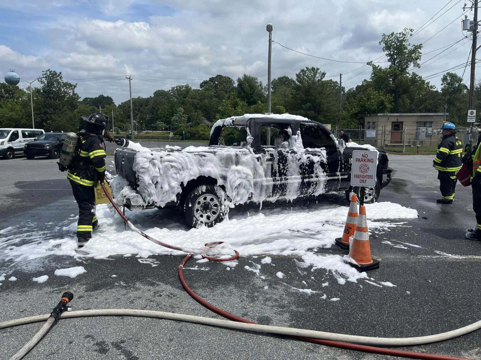 Milton car fire